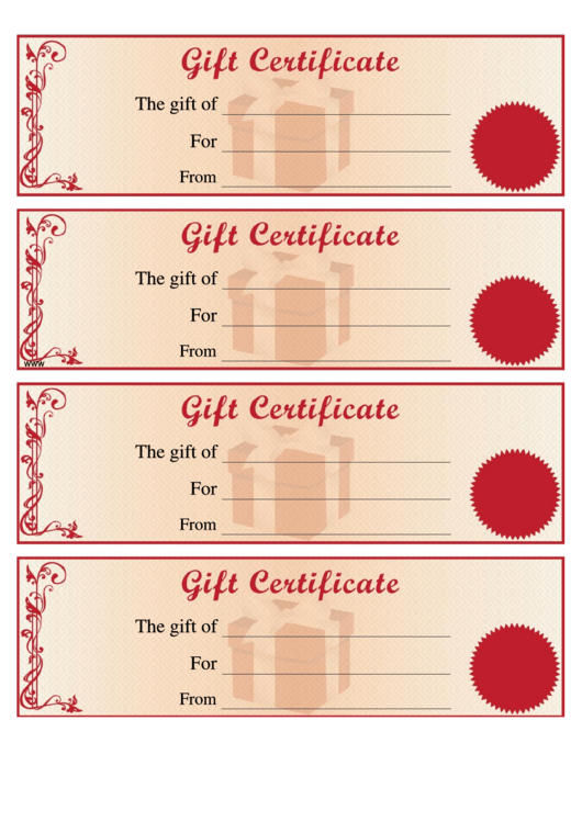 Gift Certificate Template
