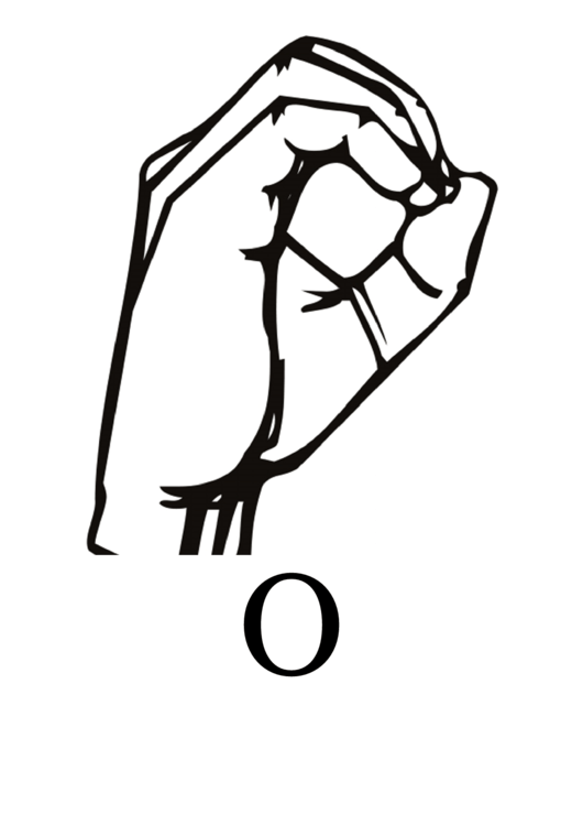 Letter O Sign Language Template