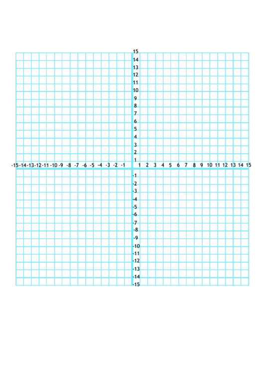 Numbered Graph Paper With X And Y Scale To 15 Template printable pdf ...