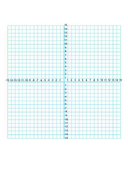 Numbered Graph Paper With X And Y Scale To 15 Template Printable Pdf 