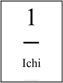 Japanese Numbers Chart 1