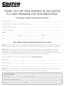 Costco Flu Shot Program Form Printable pdf