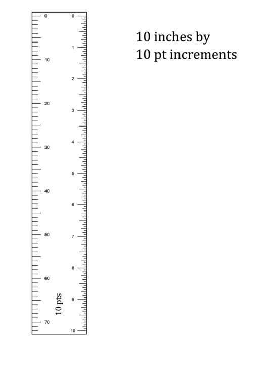 10 Inches By 10 Pt Increments Template Printable pdf
