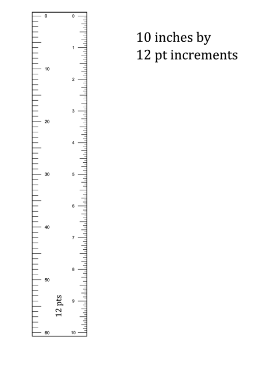 10 Inches By 12 Pt Increments Template printable pdf download