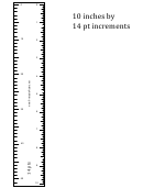 10 Inches By 14 Pt Increments Template
