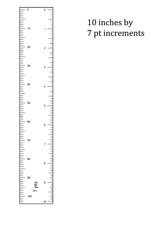10 Inches By 7 Pt Increments Template Printable pdf