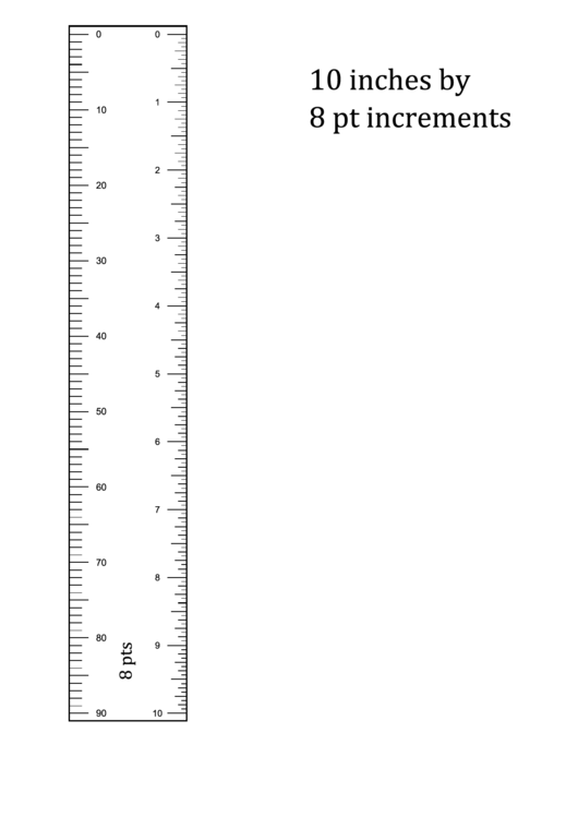 10 Inches By 8 Pt. Increments Template Printable pdf