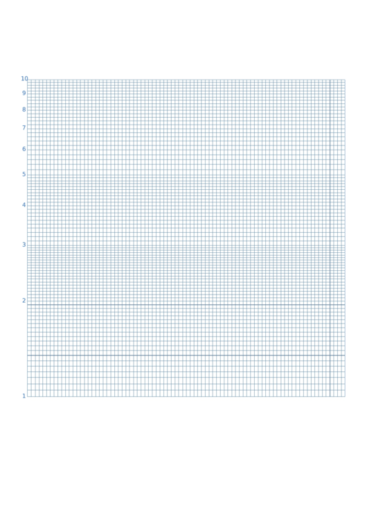 Semilog Paper Template -12 Divisions By 1 Decade Printable pdf
