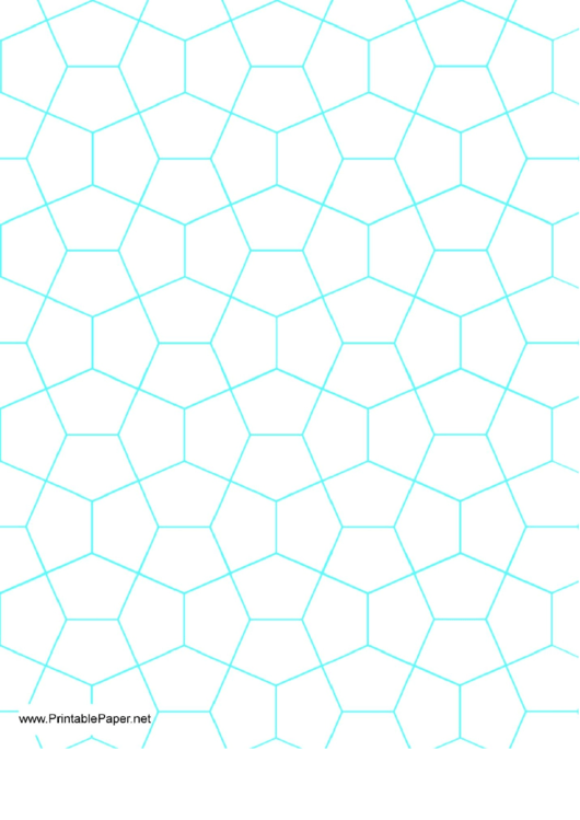 Aquamarine Hexagonal Graph Paper Printable pdf