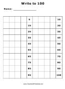 Write To 100 Chart Tens And Fives
