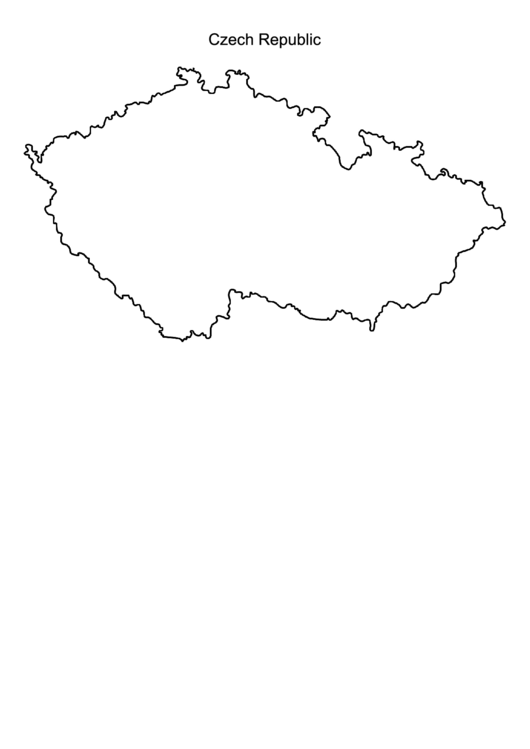 Czech Republic Map Outline Template Printable pdf