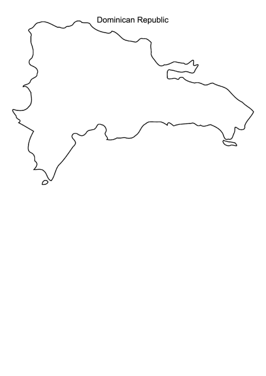 Dominican Republic Map Outline Template Printable pdf
