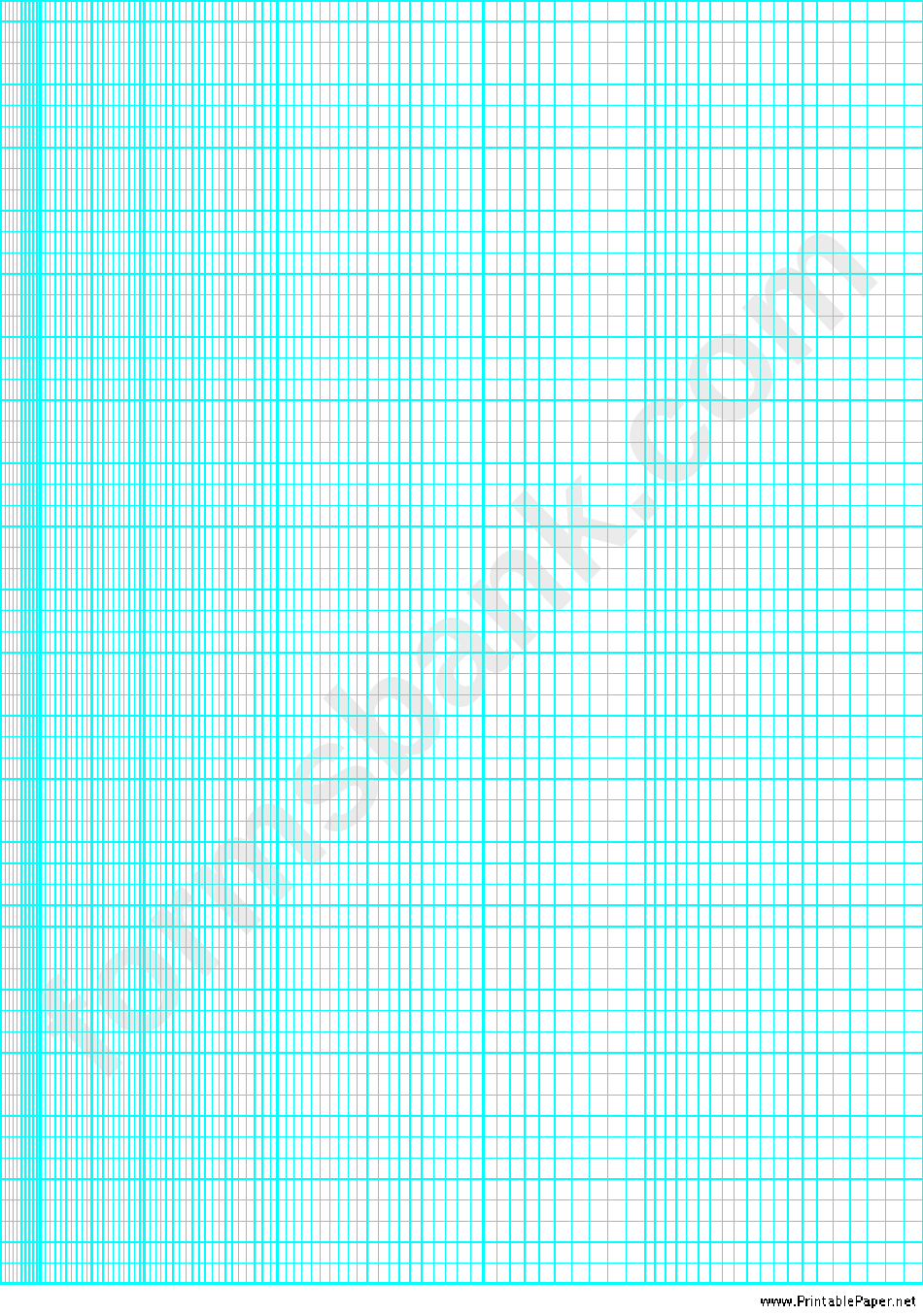 Semi-Log Paper With Logarithmic Horizontal Axis And Linear Vertical Axis