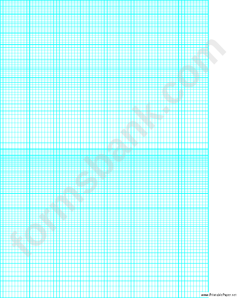 Semi-Log Paper - Blue On White printable pdf download