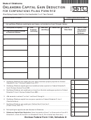 Form 561 C - Oklahoma Capital Gain Deduction For Corporations Filing Form 512 - 2008