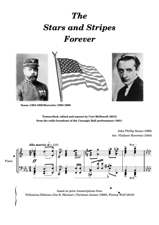 Stars And Stripes Forever Music Sheet Printable pdf