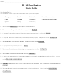 Ch. 18 Classification And Study Study Guide - Unit 5 - Classification, Mrs. Gretchen Whelan, Lafayette High School