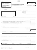 Form Br - Declaration Of Estimated Tax - Village Of West Union - 2003 Printable pdf