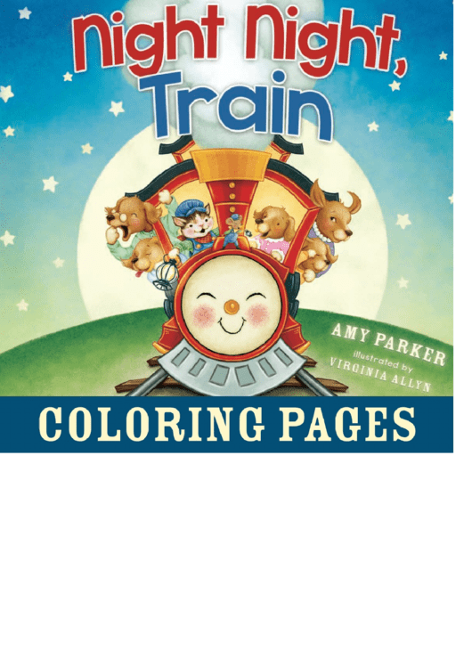 Night Night Train Coloring Sheets Printable pdf