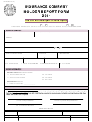 Form Up-1 Ins - Insurance Company Holder Report Form - 2011