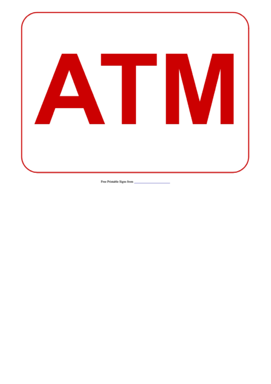 Atm Sign Template Printable pdf