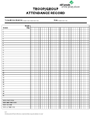 Girl Scouts Troop/group Attendance Record Sheet