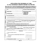Form Mhxt - Application For Extension Of Time To File Muskegon Heights Income Tax Return