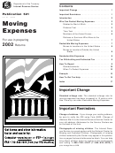 Publication 521 - Moving Expenses - 2002 Printable pdf