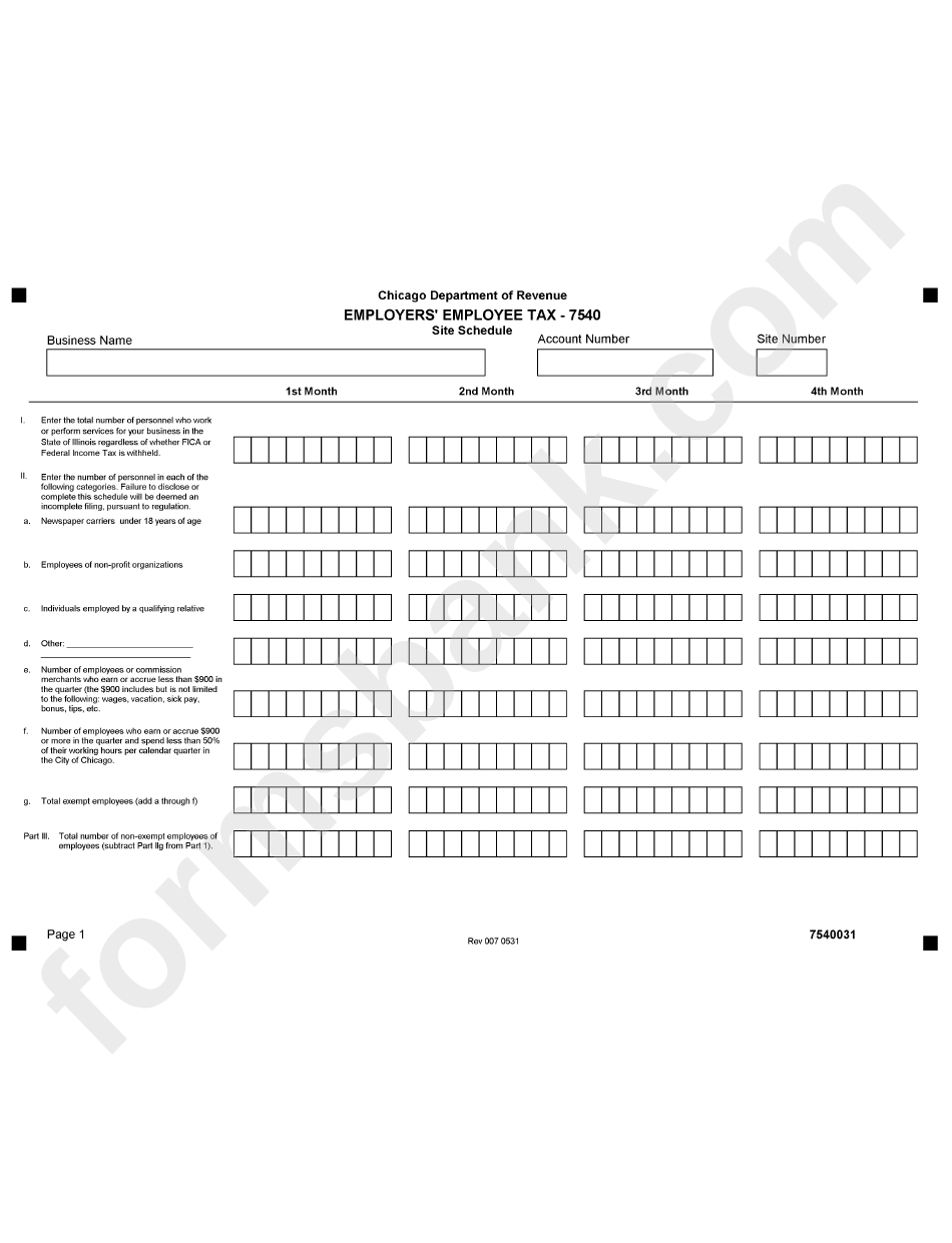 Form 7540 - Employers