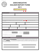 Form Up-1n - Zero/negative Holder Report Form - 2011