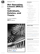Publication 536 - Net Operating Losses (nols) For Individuals, Estates, And Trusts - 2011