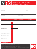 Functional Movement Screen Score Sheet