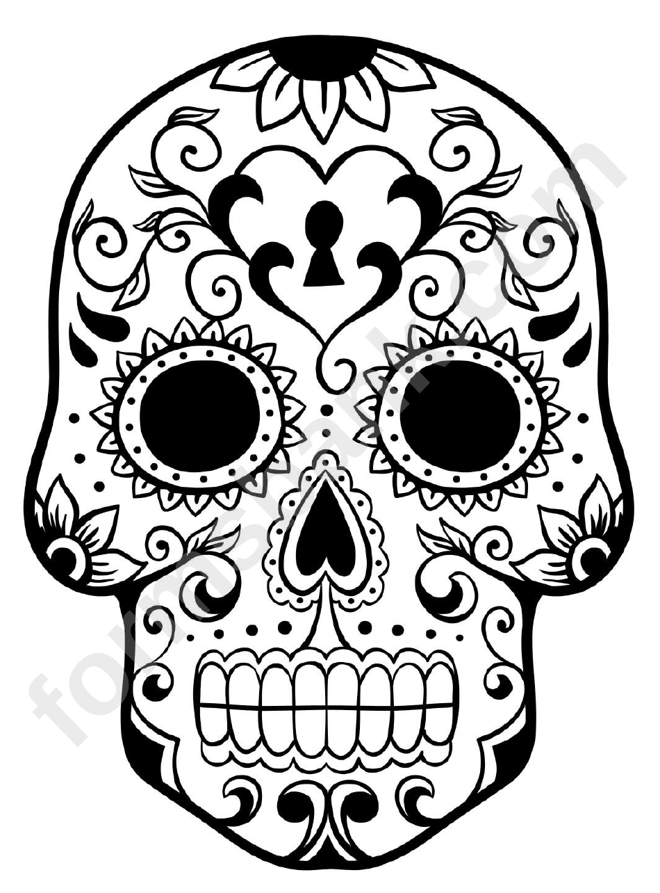 Day Of The Dead Coloring Sheets
