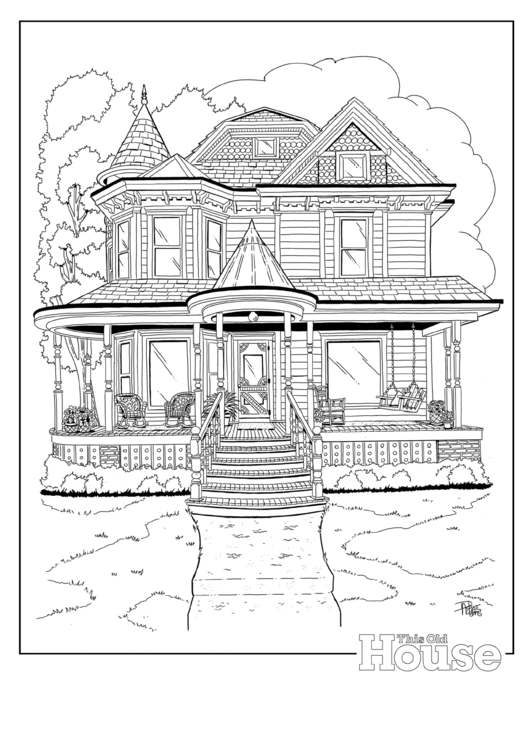 This Old House Coloring Sheet Printable Pdf Download