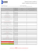 Service Vehicle Weekly Safety Inspection Checklist