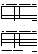 Dumfries & District Domino League Score Sheet