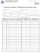 Warfarin (coumadin) Maintenance Dosing Flow Sheet