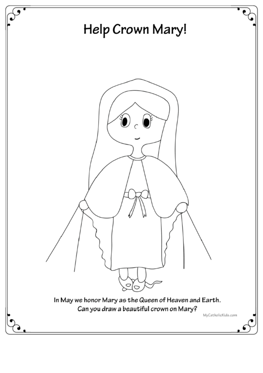 Mary Coloring Sheet Printable pdf
