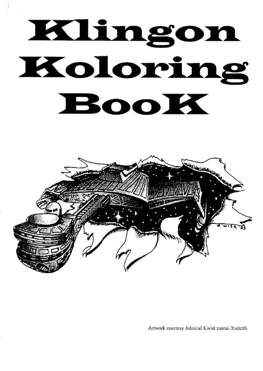 Klingon Koloring Book Printable pdf