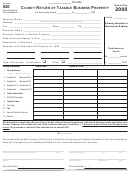 Tax Form 920 - County Returnof Taxable Business Property - 2000