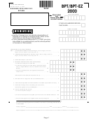 Form Bpt/bpt-Ez - Business Privilege Tax Return - 2000 Printable pdf