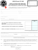 Form 211-65 - Application For Refund For Persons 65 Years Or Over - 2016