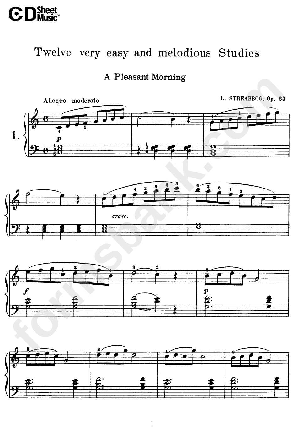 A Pleasant Morning Music Sheet