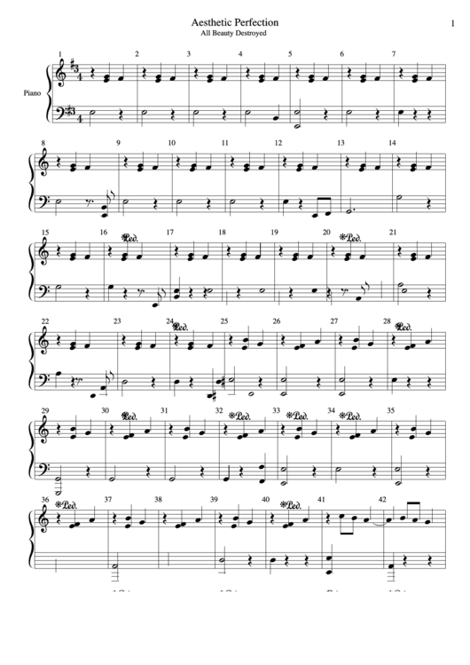 All Beauty Destroyed Music Sheet Printable pdf