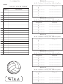 Wiaa Volleyball Team Roster Sheet