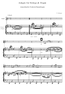 Adagio For Strings And Organ Music Sheet