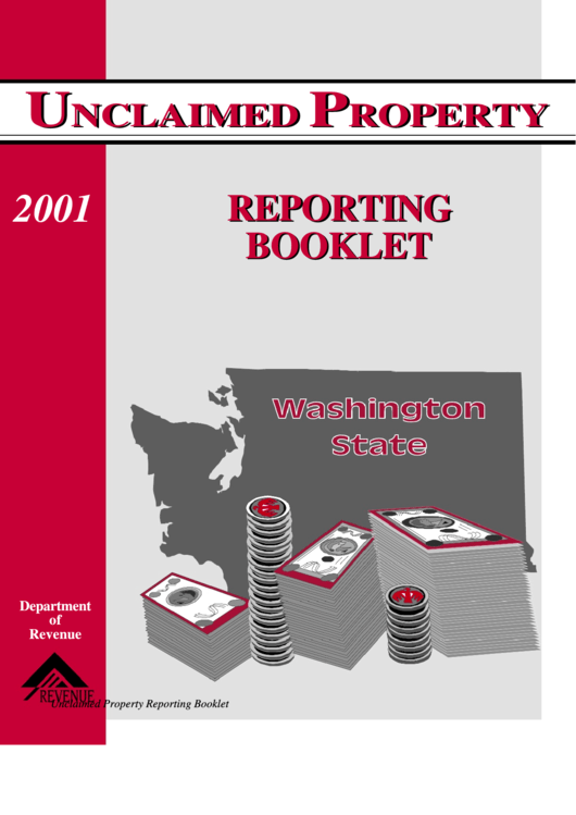 Unclaimed Nclaimed Property - Reporting Booklet - Washington Department Of Revenue Printable pdf
