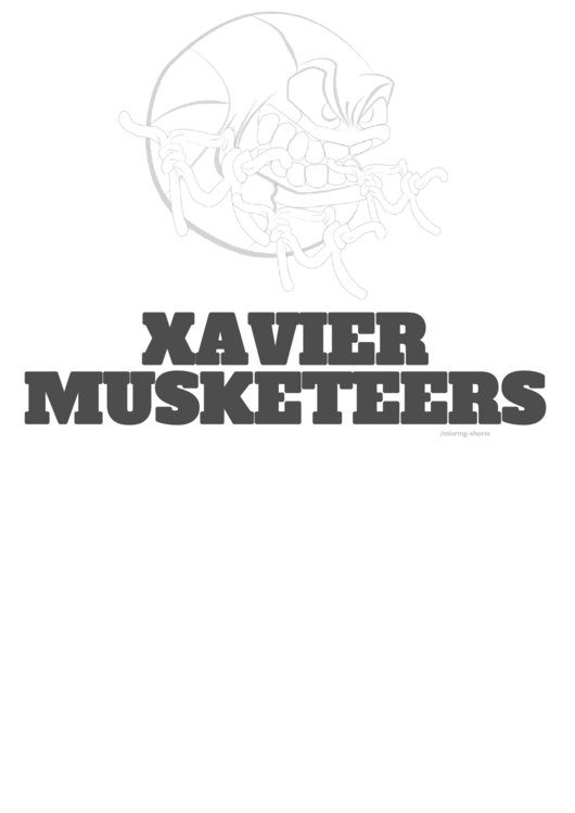 Xavier Musketeteers Coloring Sheet