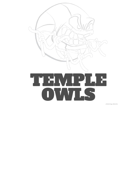Temple Owls Coloring Sheet