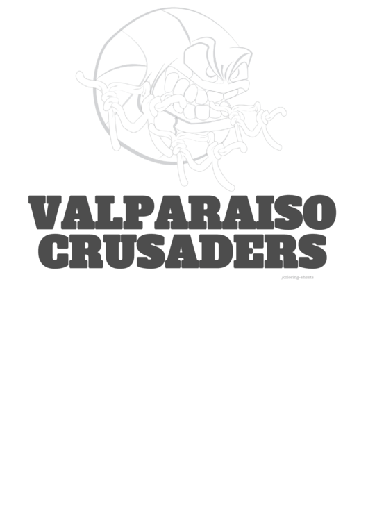 Valparaiso Crusaders Coloring Sheet Printable pdf